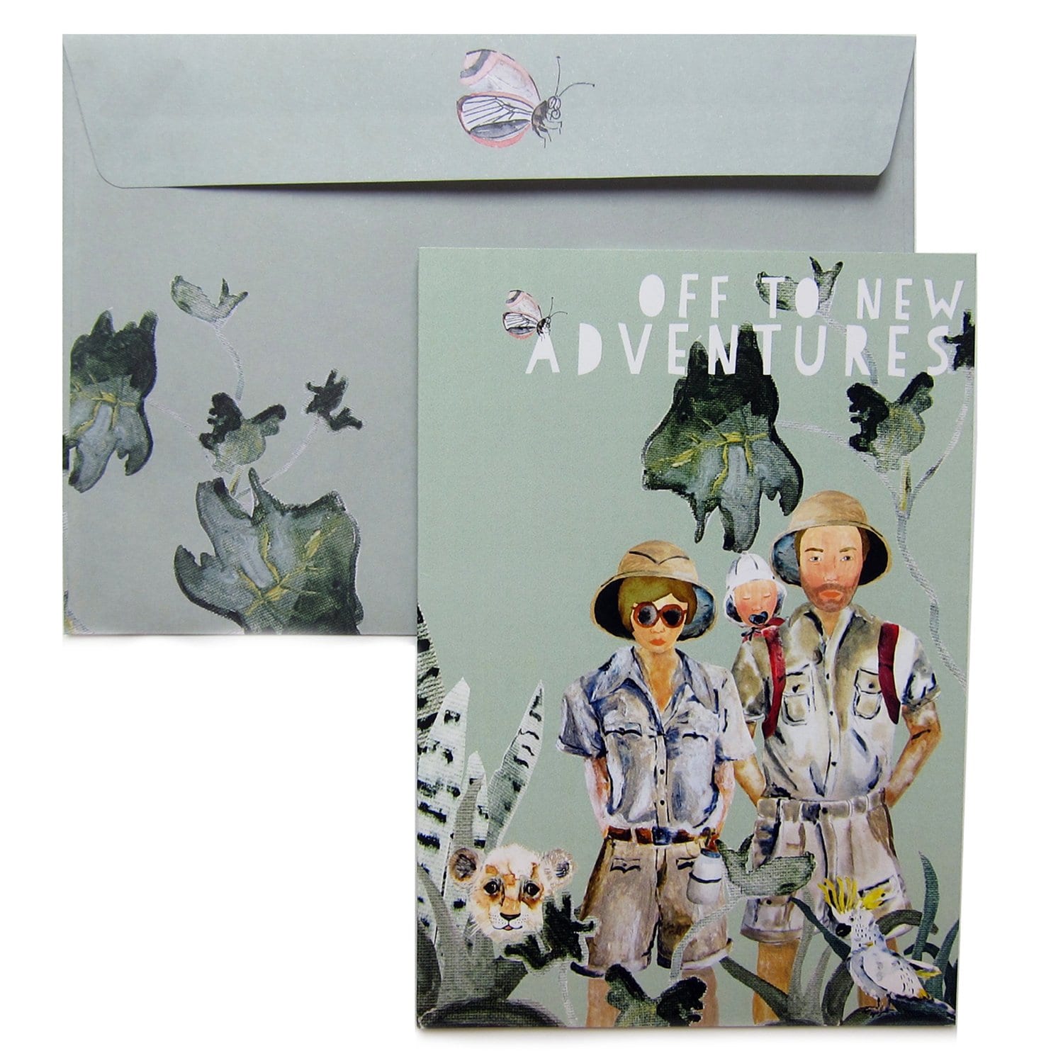 Auf zu neuen Abenteuern Baby-Karte