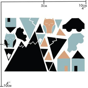 Kleine Stadt Porzellansticker