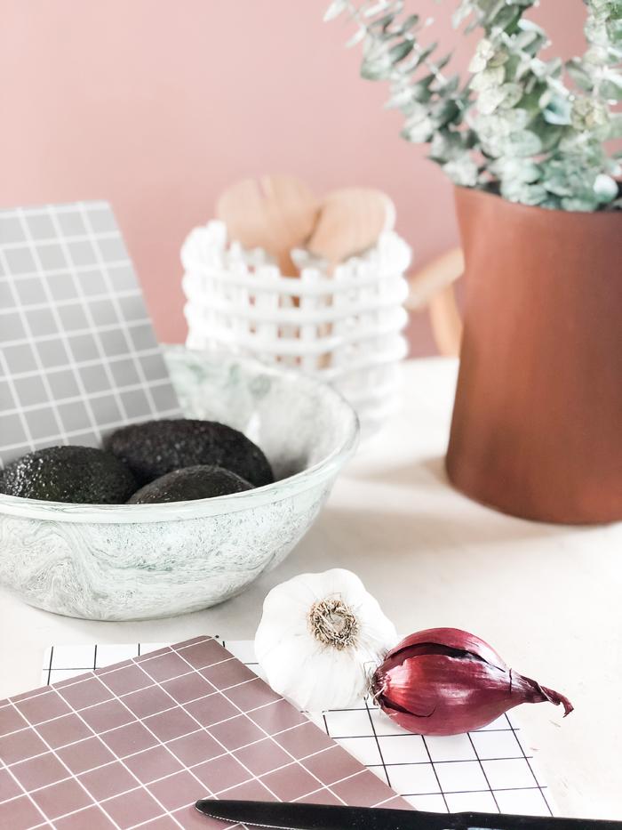 Kleines Schneidebrett Grid altrose